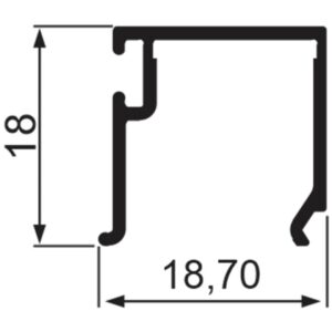 BAGUETE HORIZONTAL VIDRO 4/6MM - PRETO