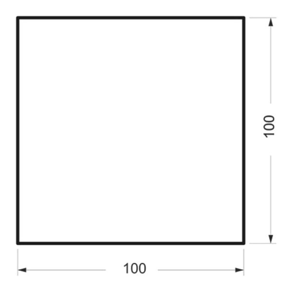 TUBO QUADRADO 100X100 MM # 2,50M - BRANCO