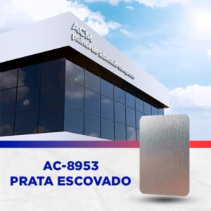 PAINEL ACM - PRATA ESCOVADO - 1.220 X 5.000MM, 3MM