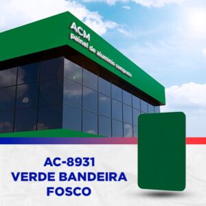 PAINEL ACM - VERDE BANDEIRA FOSCO - 1.220 X 5.000MM, 3MM