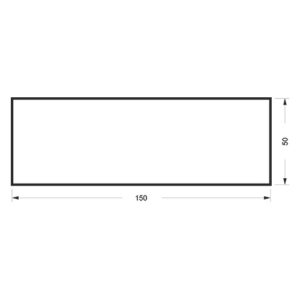 TUBO RETANGULAR 150X50MM #1,6MM - PRETO