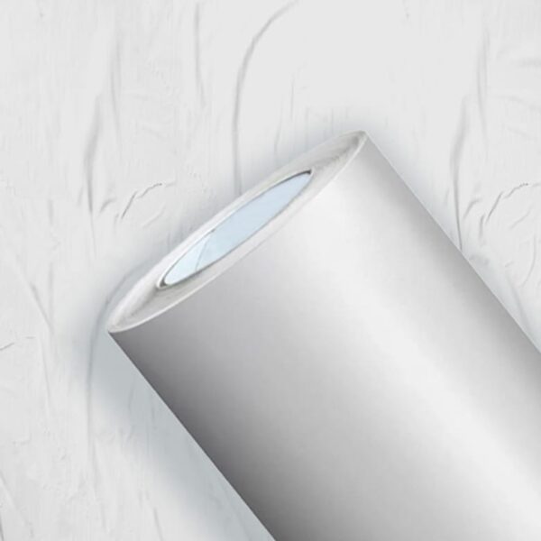 VINIL AUTO ADESIVO COM FILME BRANCO FOSCO 80 MICRONS E LINER 100 GSM/M2 EM ROLO DE 1,06X50M