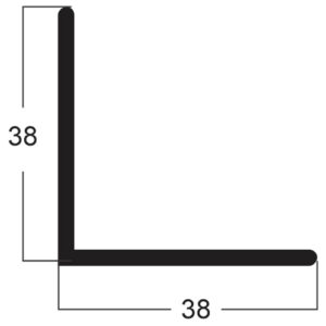 CANTONEIRA 1.1/2 -38.1 X38.10- 1.59MM - PRETO
