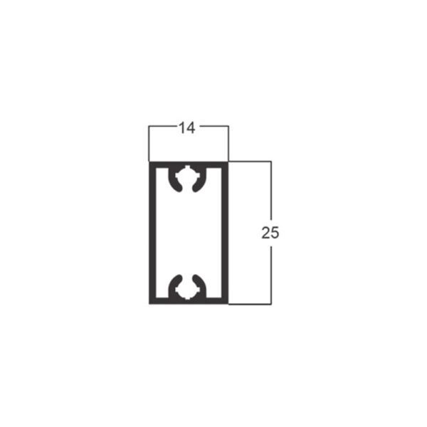 TUBO C/ OLHAL 14X25MM - BRANCO