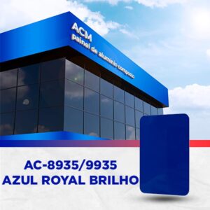PAINEL ACM - AZUL ROYAL BRILHO - 1.500 X 5.000MM, 3MM