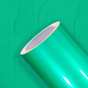 VINIL REFLETIVO RECORTE PET VERDE COM FILME 100 MICRONS E LINER 100G EM ROLO DE 1,24X45,7M