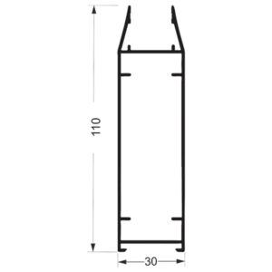 MONTANTE LEVE OMEGA 11MM - BRANCO