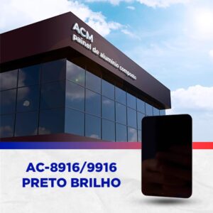 PAINEL ACM - PRETO BRILHO - 1.500 X 5.000MM, 3MM