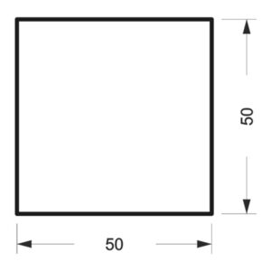 TUBO QUADRADO 50X50MM #1,40MM - BRANCO