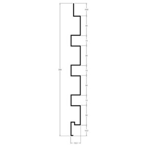 LAMBRIL RIPADO 220MM - AMADEIRADO
