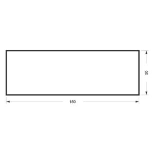 TUBO RETANGULAR 150X50MM #1,6MM - BRANCO