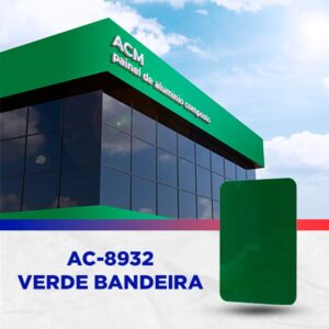 PAINEL ACM - VERDE BANDEIRA BRILHO - 1.220 X 5.000MM, 3MM