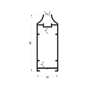 MONTANTE LINHA 30 S/ BAGUETE PARA LB108 - AMADEIRADO