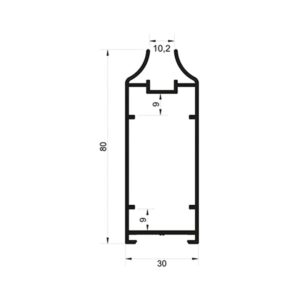 MONTANTE LINHA 30 S/ BAGUETE PARA LB108 - BRANCO