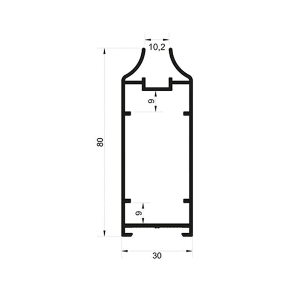 MONTANTE LINHA 30 S/ BAGUETE PARA LB108 - BRANCO