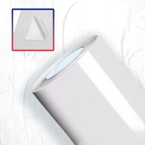 VINIL AUTO ADESIVO FILME BRANCO BRILHANTE 100MICRONS, COLA ALTO TACK E LINER 140GSM/M2 ROLO 1,06X50M