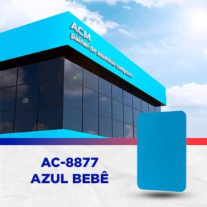 PAINEL ACM - AZUL BEBE - 1.220 X 5.000MM, 3MM