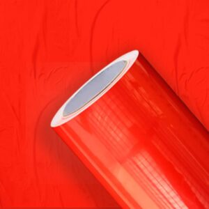 VINIL REFLETIVO RECORTE PET VERMELHO COM FILME 100 MICRONS E LINER 100G EM ROLO DE 1,24X45,7M