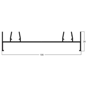 MARCO LATERAL/CORRER 3 FOLHAS - PRETO