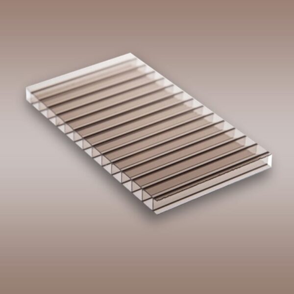 CHAPA DE POLICARBONATO ALVEOLAR - BRONZE - 2.100 X 6.000 X 6MM.