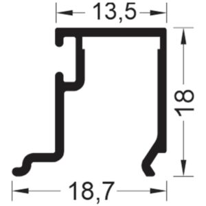 BAGUETE HORIZONTAL VIDRO 6/8/10MM - PRETO