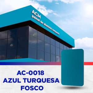 PAINEL ACM - AZUL TURQUEZA FOSCO - 1.220 X 5.000MM, 3MM