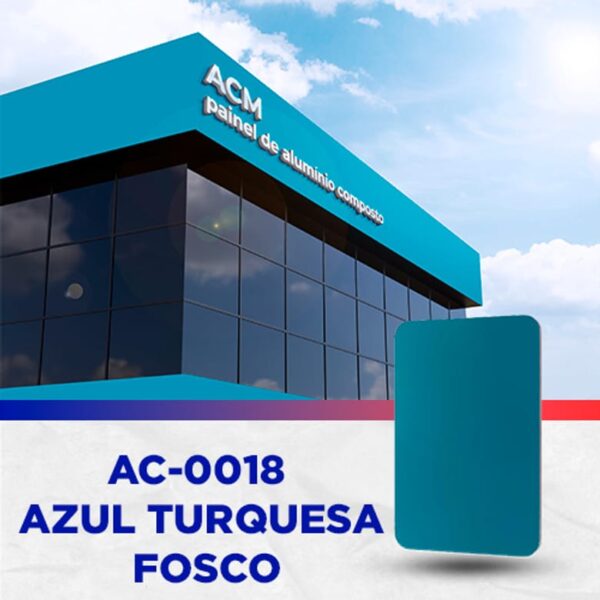 PAINEL ACM - AZUL TURQUEZA FOSCO - 1.220 X 5.000MM, 3MM