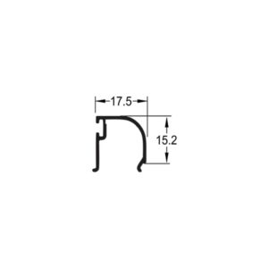 BAGUETE VERTICAL VIDRO 4/6 MM - PRETO