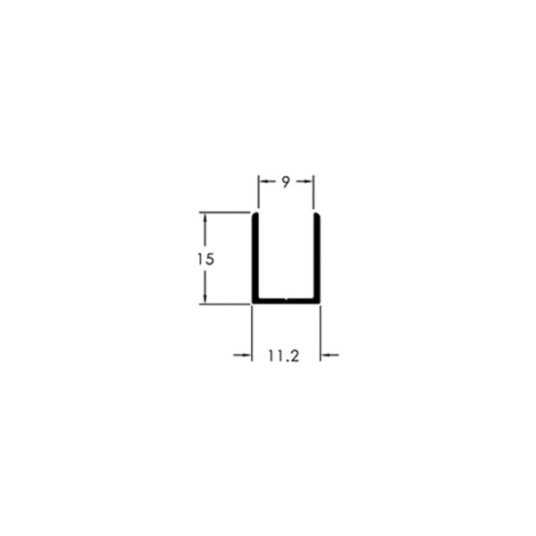 PERFIL U 15X11MM - BRANCO