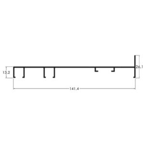 TRILHO LATERAL 4 F - BRANCO