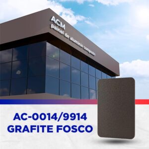 PAINEL ACM - GRAFITE FOSCO - 1.500 X 5.000MM, 3MM