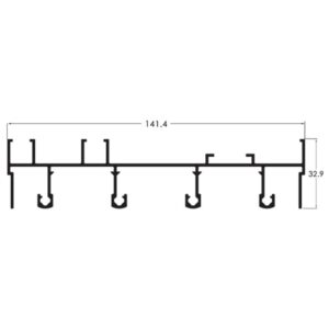 TRILHO SUPERIOR 4 F - BRANCO