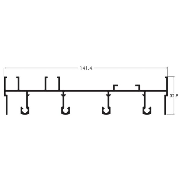 TRILHO SUPERIOR 4 F - BRANCO