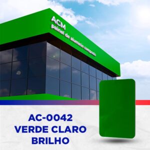 PAINEL ACM - VERDE CLARO BRILHO - 1.220 X 5.000MM, 3MM