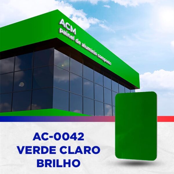 PAINEL ACM - VERDE CLARO BRILHO - 1.220 X 5.000MM, 3MM